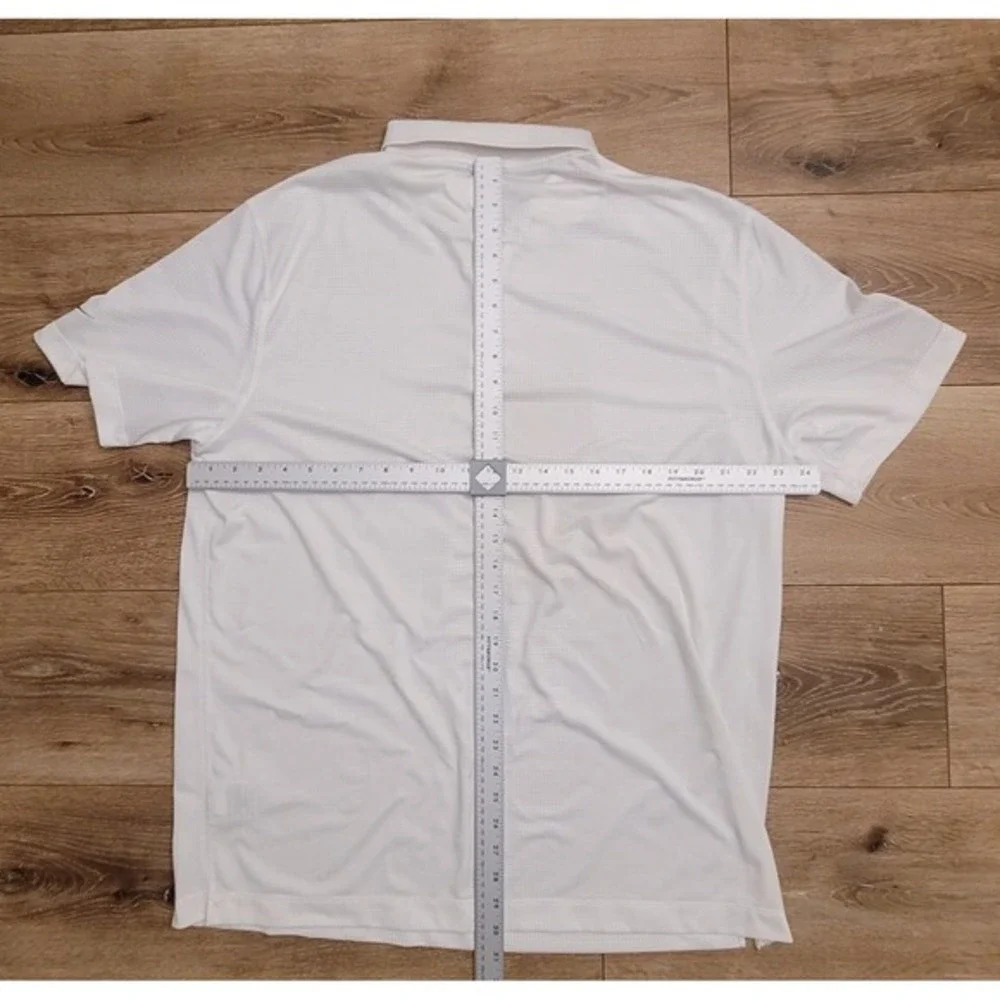 Nike‎ Boise State Golf Polo Shirt Mens XL White Patterned Dri Fit NCAA